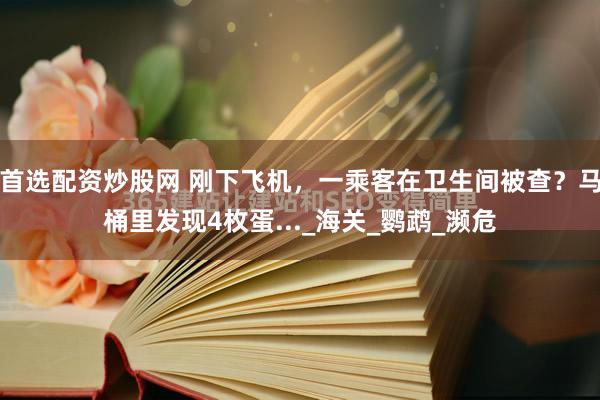 首选配资炒股网 刚下飞机，一乘客在卫生间被查？马桶里发现4枚蛋..._海关_鹦鹉_濒危
