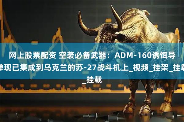 网上股票配资 空袭必备武器：ADM-160诱饵导弹现已集成到乌克兰的苏-27战斗机上_视频_挂架_挂载